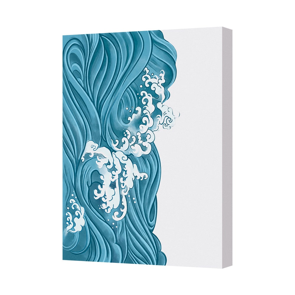 Blue Ocean Waves Canvas Art Print Seascape Wall Decor - Tesco Groceries