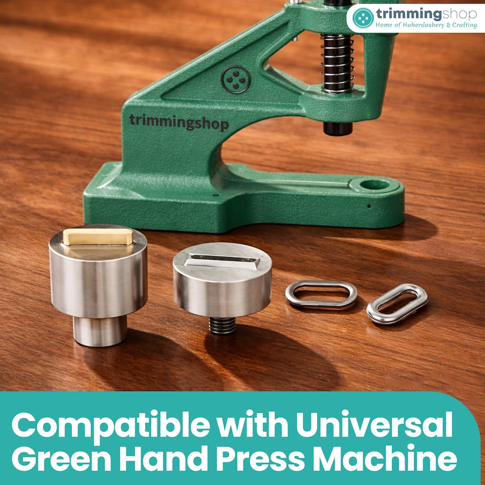 image 1 of Trimming Shop 15mm Oval Eyelet Grommet Fixing Dies Tool Set