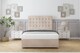image 2 of Sloomy Alabama Sand Naples Divan Bed Base 2 Drawers Same Side With 26 Inch Strutted Headboard | Cream | Sand | Single | 1