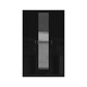 image 5 of FWStyle Chilton 3 Door Wardrobe With Mirror - Black Gloss Front Black