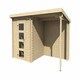 image 2 of Jelle 175 Plus-Log Cabin, Wooden Garden Room, Timber Summerhouse, Home Office - L390 x W214.4 x H210.9 cm Brown