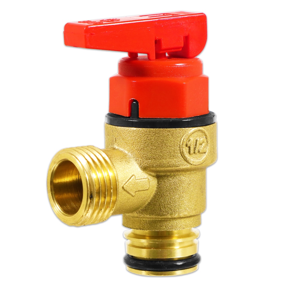 image 1 of SPARES2GO Pressure Relief Valve for Vaillant ecoFIT ecoTEC Plus Pro VU VUW Boiler 3 Bar 1/2" Safety PRV (178985)