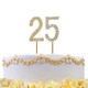 image 2 of Cake Topper Number 25 - Gold Diamond Gold
