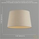 image 4 of Designer Taupe Beige Naturally Textured Linen Lamp Shade in Drum Shape Cream