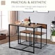 image 5 of HOMCOM 3 Piece Dining Table Set with Metal Frame Natural