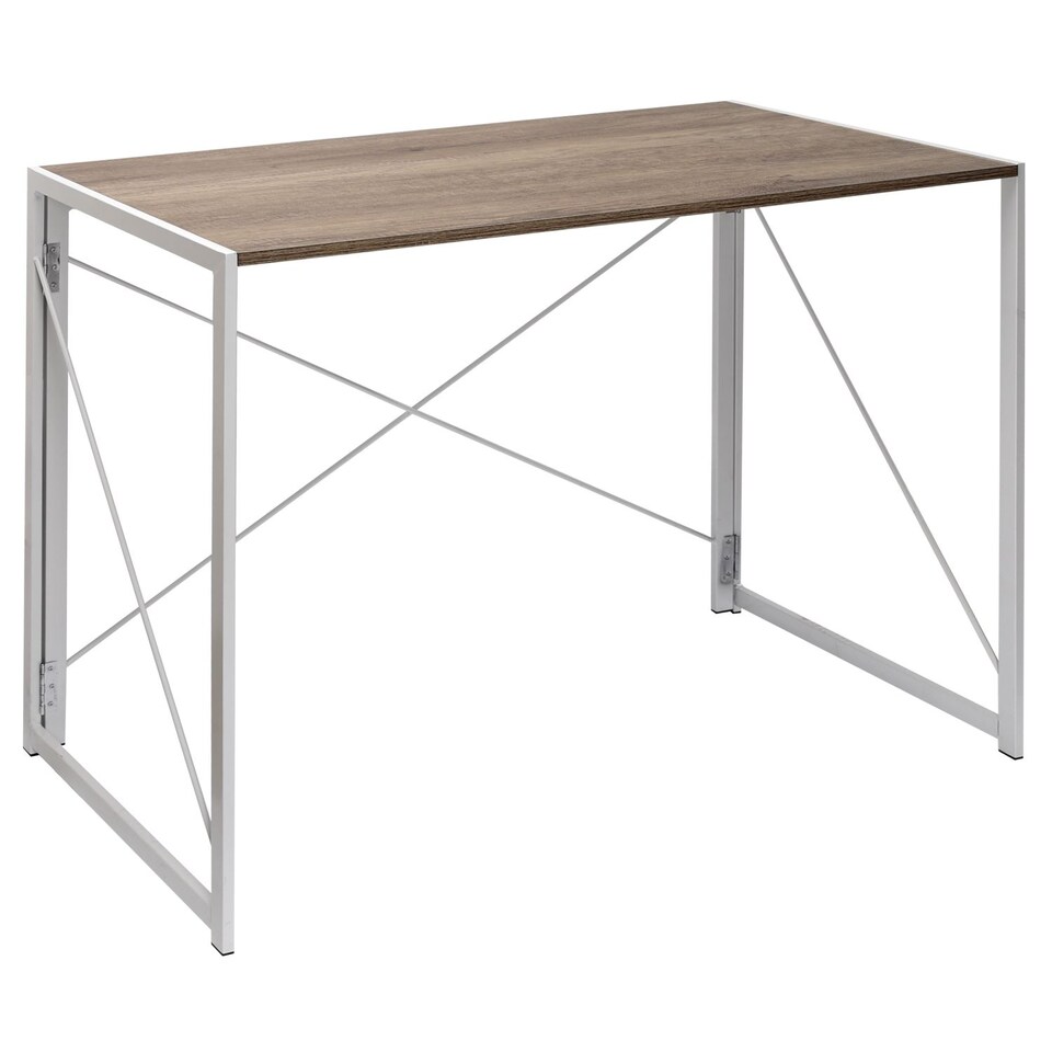 image 1 of House of Home Folding Computer Writing Desk White Wooden Foldable Study Coffee Table Laptop Office | White