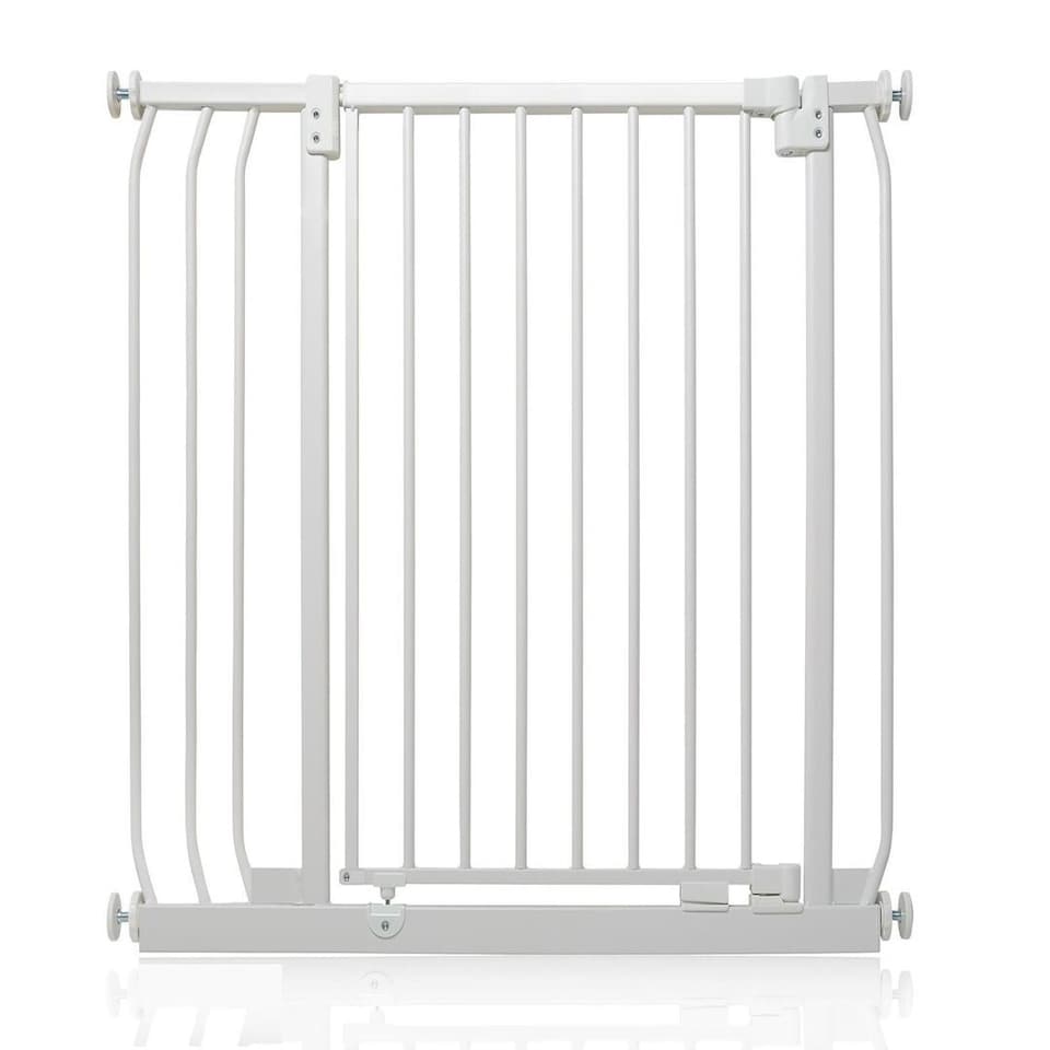 image 1 of Safetots Extra Tall Elite Safety Gate, 80cm - 89cm, Matt White, Extra Tall 96.8cm in Height, Pressure Fit Stair Gate, Baby Gate for Doors Hallways and Spaces, Safety Barrier, Easy Installation