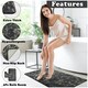 image 2 of VELVETIO Glitter Bath Mat Set Non Slip Water Absorbent Toilet Rugs Grey