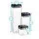 image 3 of Argon Tableware 7 Piece Flip Lock Plastic Food Storage Containers Set - Grey