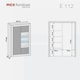 image 5 of Display Cabinet 93cm Grey Gloss Doors Dark Matt Body Free LED Grey