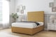 image 2 of Sloomy Manhattan Mustard Plush Divan Bed With Mattress 2 Drawers Same Side With 26" Strutted Headboard 4' Small Double | Gold | Mustard | Small Double | 1