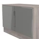 image 5 of Lucca Compact 2 Door Cupboard in Grey Gloss & Grey Oak (Ready Assembled) | Grey | Grey Gloss & Grey Oak