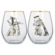 image 1 of V&A Alice in Wonderland Tumbler Set 350ml Set of 2 Clear