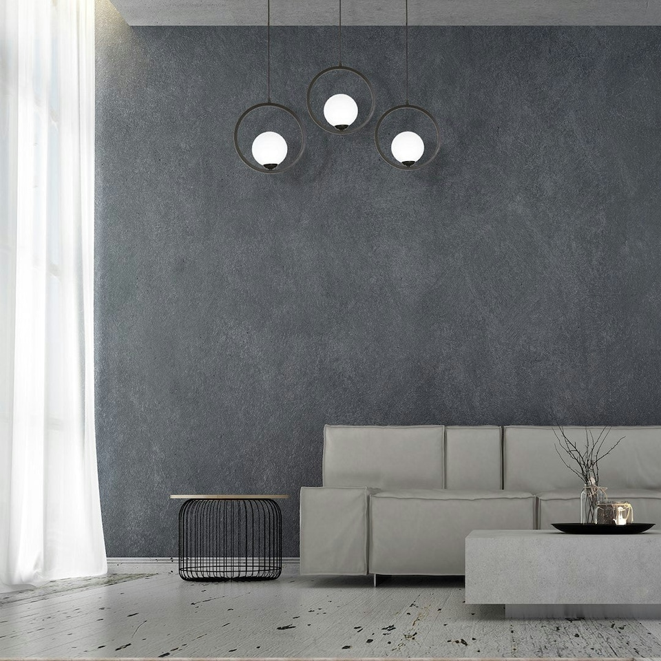 image 1 of Milagro Pendant Lamp Boston 3XE14 Black