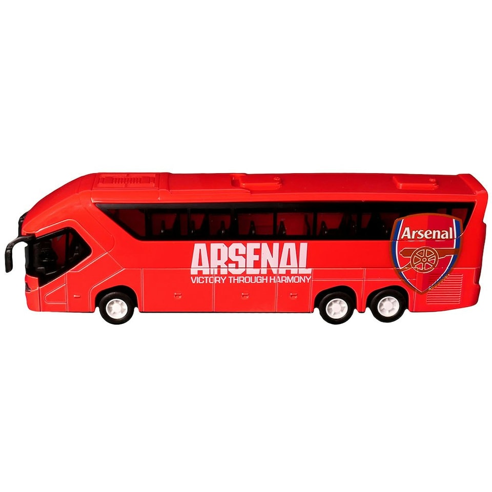 image 1 of Arsenal FC Die Cast Team Toy Bus - Red/Blue/Gold - One Size