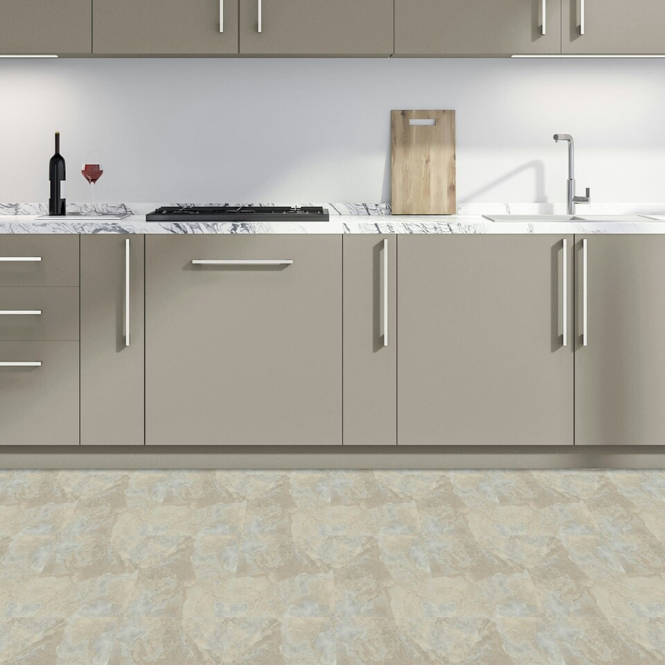 image 1 of Floor Tile Stone 30.5x30.5cm Natural (10 Tiles Per Pack)