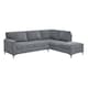 image 1 of Roma 4 Seater Fabric Corner Sofa | Grey | Charcoal | Three Seater