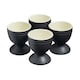 image 2 of Cooks Professional 4 Piece Egg Cup Set | Made From Durable Stoneware | Matt Black
