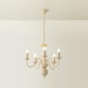 image 3 of ValueLights Traditional 5 Way White Flemish Style Ceiling Light Chandelier Fitting | Chrome