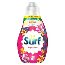 Surf Concentrated Liquid Laundry Detergent Tropical Lily 18 Washes 486ml  (Pack of 4)
