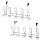 image 1 of Showerdrape Set of 2 Lyrical Black Over Door Bathroom Robe Hooks | Black | Black | 2