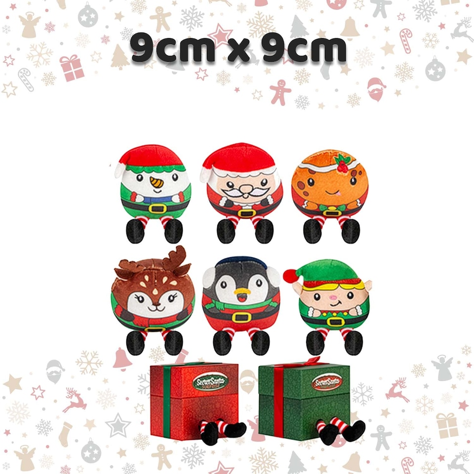 image 1 of PMS Christmas Soft Toy Mystery Bag Plush Gift 9cm x 9cm Multicolour - 1 Pack
