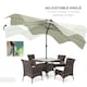 image 4 of Outsunny Garden Parasol Umbrella with LED Lights and Tilt, Table Umbrella