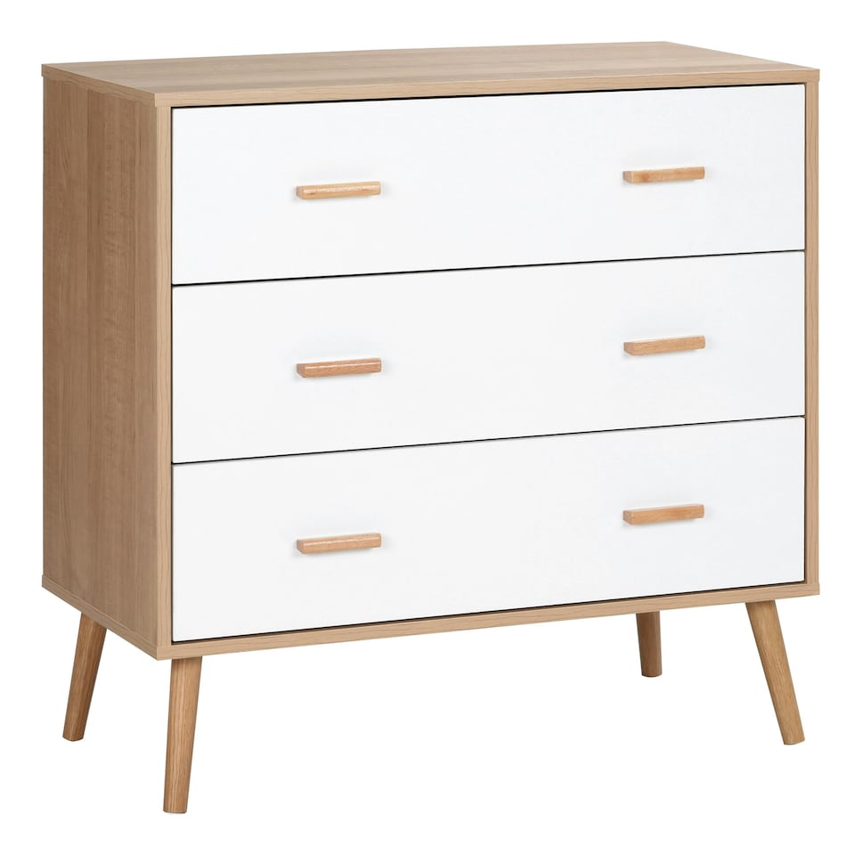 image 1 of HOMCOM Chest of Drawers with 3 Drawers Storage Organizer