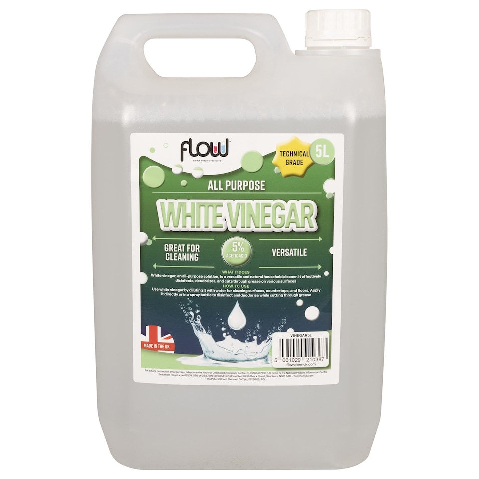 Flow All Purpose White Vinegar Cleaner 5L | Clear | 5 L | 1