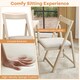 image 6 of COSTWAY Foldable Dining Chair Set of 4 Accent Armless Kitchen Chair Beige