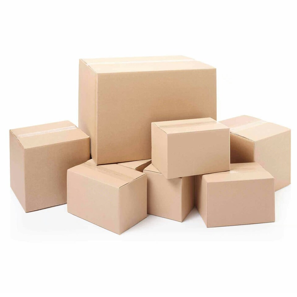 image 1 of 100 x Single Wall 4 x 4 x 4" (102x102x102mm) Strong Cardboard Shipping Boxes For House Moving & Storage Brown