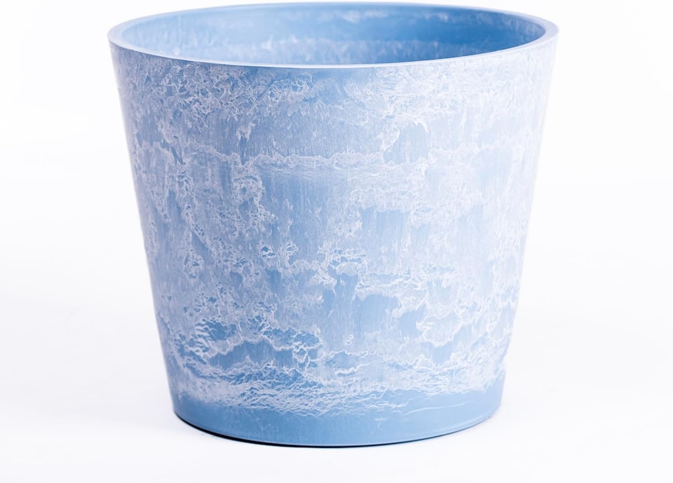 image 1 of Caesar Planter Marble Effect Sky Blue (50cm) | Blue | 1
