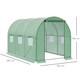 image 7 of Outsunny Polytunnel Walk-in Garden Greenhouse with Zip Door and Windows 3 x 2M