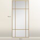 image 7 of HOMCOM Window Style Vanity Mirror 110 x 50cm Hanging Wall Mirror Gold Tone | Gold