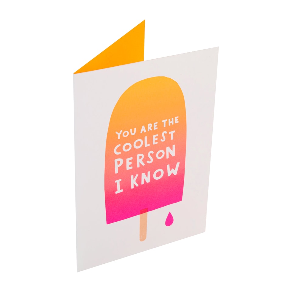 image 1 of Hallmark Birthday Card - 'You Are The Coolest Person I Know'  Ice Lolly Design