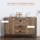 image 3 of HOMCOM Modern Sideboard, Storage Cabinet, Accent Cupboard Distressed Brown | Brown | Rustic Brown