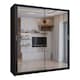 image 1 of Sliding wardrobes 4U Modern Full Mirror Sliding Door Wardrobe Multi Size (90-203cm) & Color Options | Black | Black 90cm