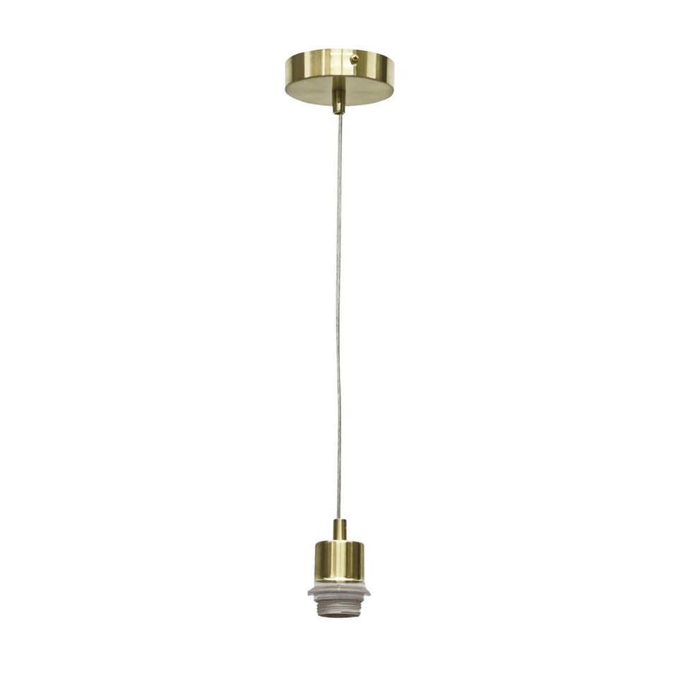 image 1 of Carss - Satin Brass Ceiling Pendant Flex Suspension Kit for Easy Fit Shades | Gold | 1
