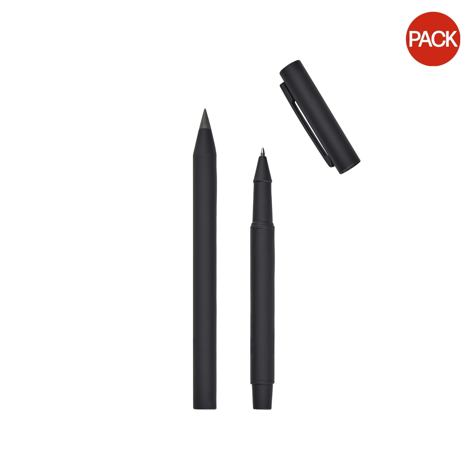 Vinga Baltimore Pen Set (Pack of 2) - Black - 14cm x 2.3cm x 1.5cm