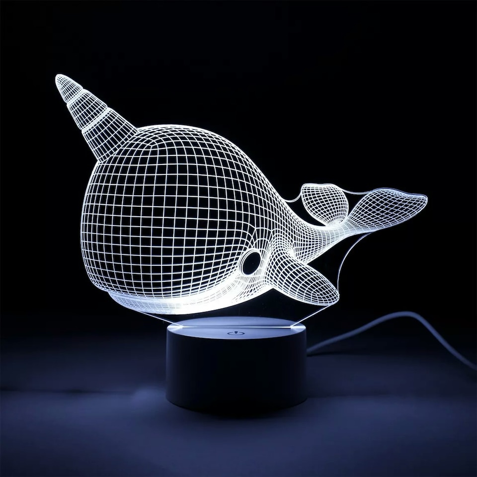 image 1 of Narwhal 3D Lamp Multi