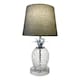 image 4 of Pair of Chrome Pineapple Touch Lamps with Grey Shades | Chrome | Grey | Large | 2