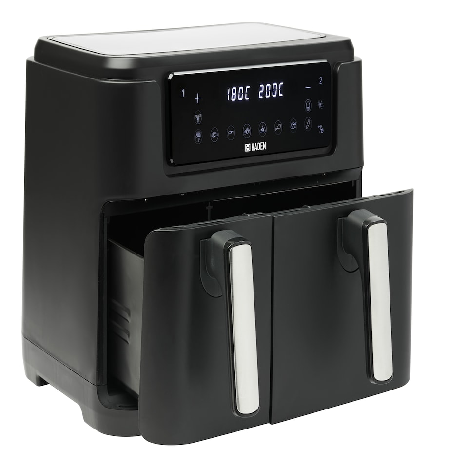 image 1 of Haden 9.5l Dual Air Fryer - Preheat And 12 Preset Cooking Functions, Sync Finish And Match Cook Technology – Multi-cooking Air Fryer For Healthy Oil-free Meals