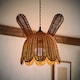 image 3 of ValueLights Bella Rattan Bunny Ceiling Pendant Lamp Shade | Brown
