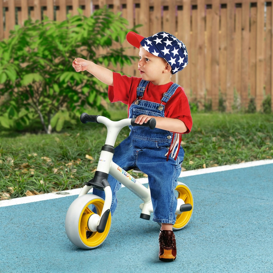 image 1 of AIYAPLAY Lightweight Baby Balance Bike w/ Adjustable Seat, EVA Wheels - Orange