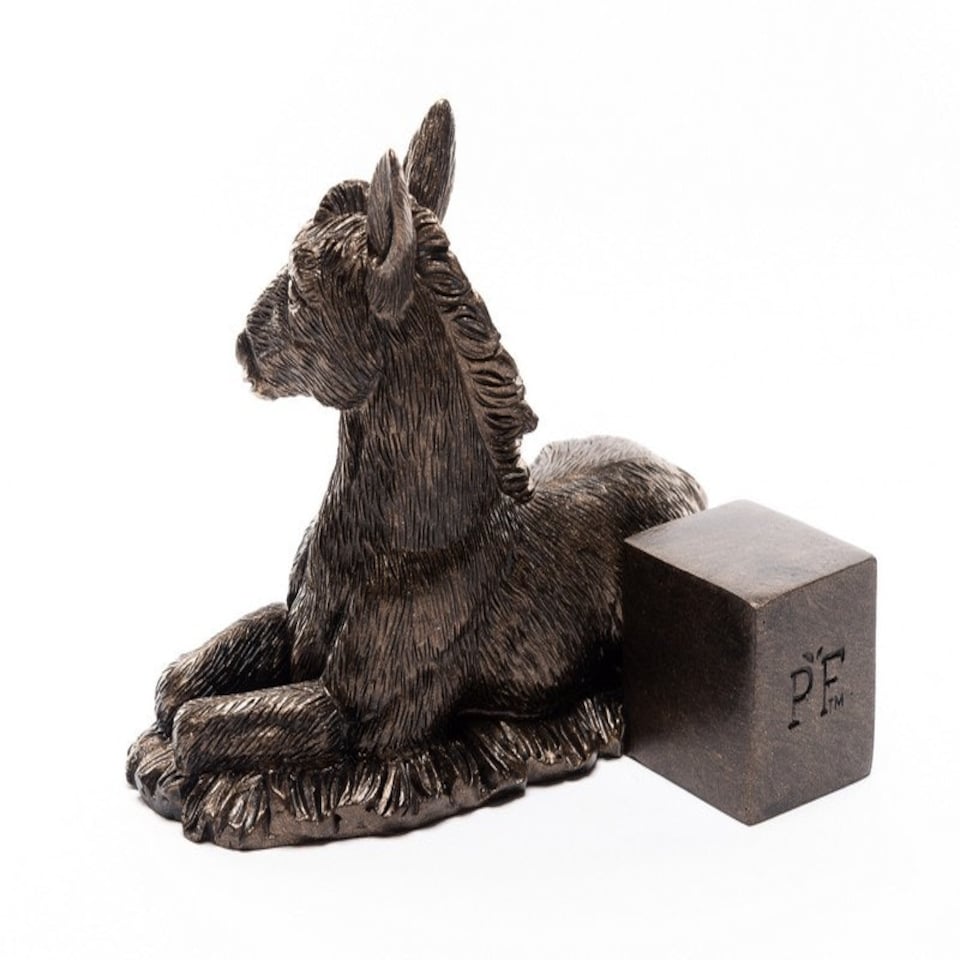 image 1 of Donkey Foal Plant Pot Feet - Set of 3 - L8 x W10.5 x H8.5 cm Brown
