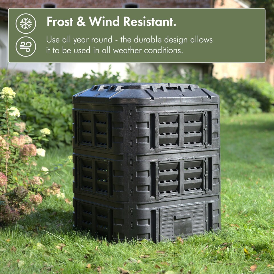 image 1 of VonHaus Garden Compost Bin 360L Frost & UV Resistant Black