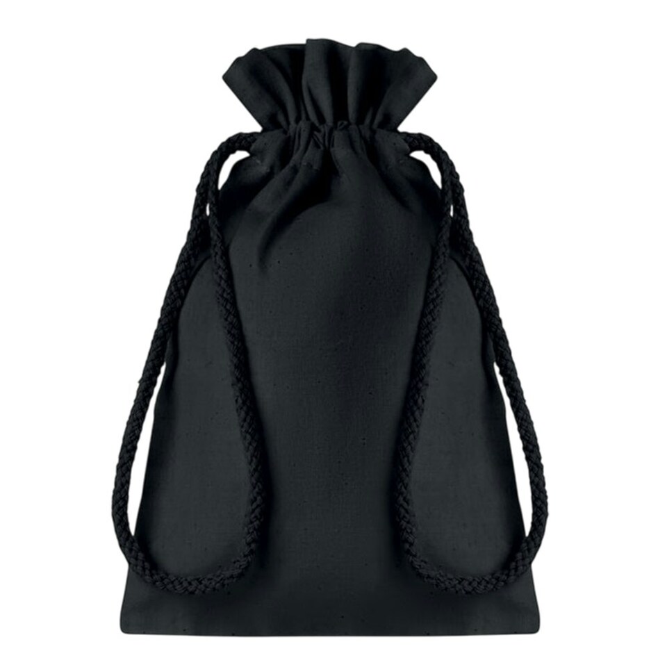 image 1 of MidOcean Taske Cotton Drawstring Bag - Black - 22cm x 14cm Black