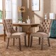 image 1 of Romsey Set of 2 Modern Velvet Dining Chairs with Knocker Ring