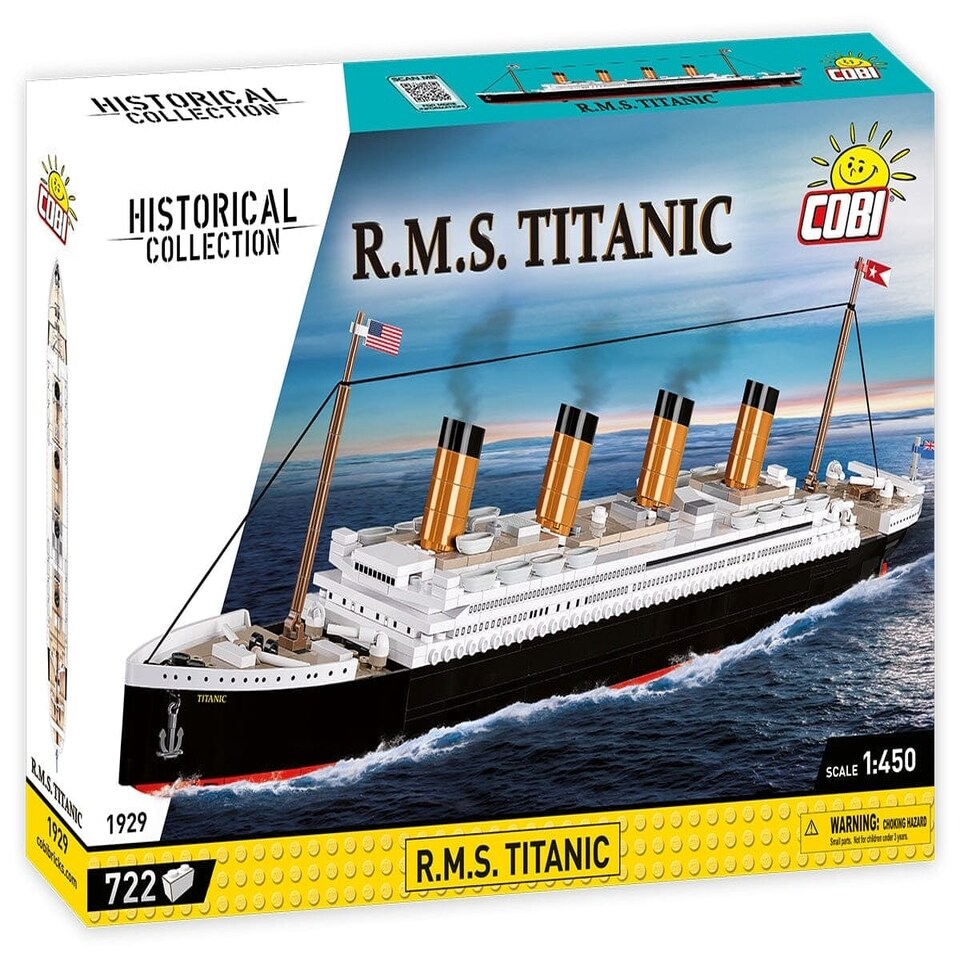 image 1 of RMS Titanic ship historic brick model - COBI 1929 - 722 bricks