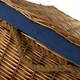 image 5 of Large Light Steamed Storage Wicker Basket with Cotton Lining Blue | Navy Blue | One Size